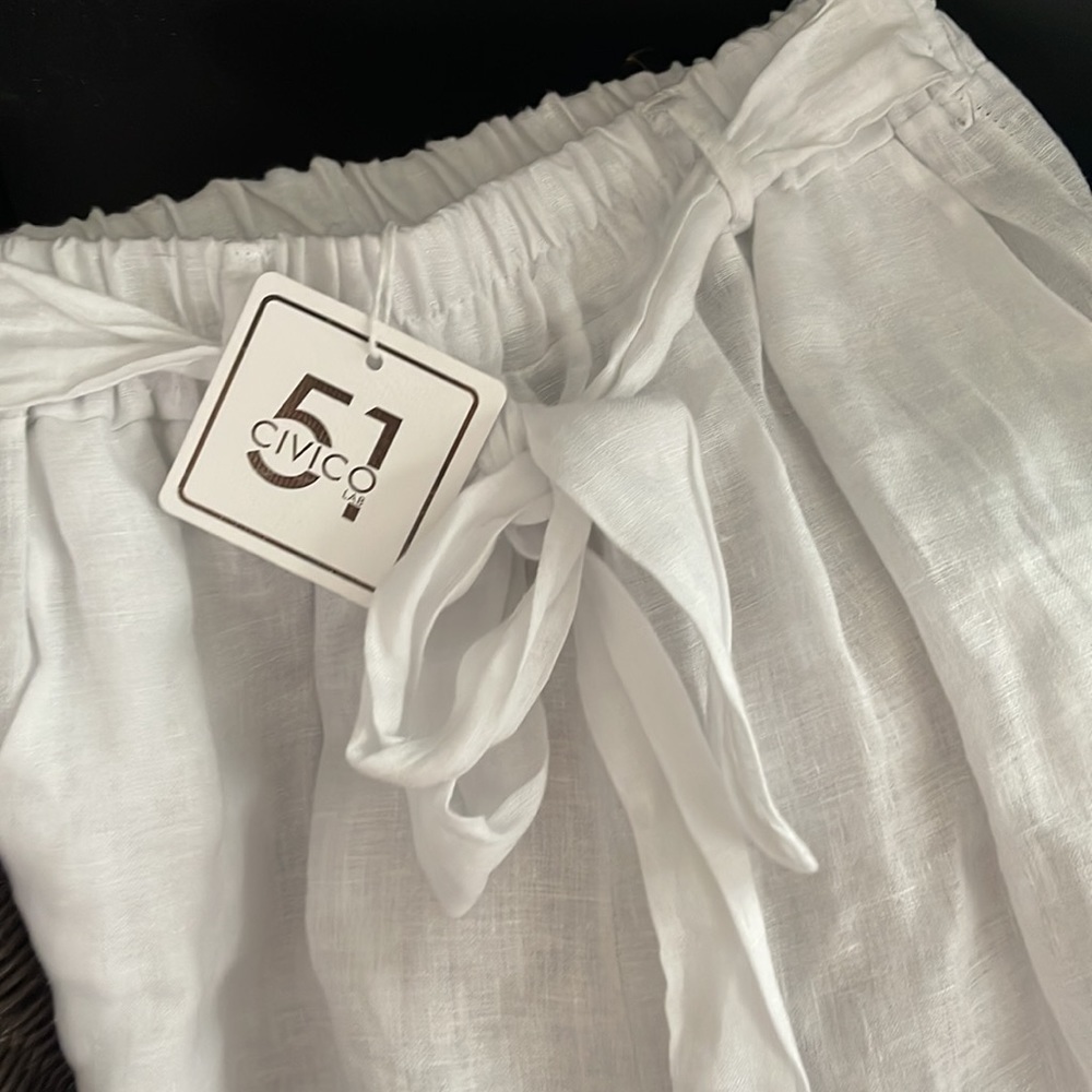 Women's White linen Pants